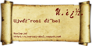 Ujvárosi Ábel névjegykártya