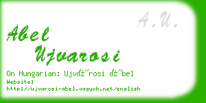 abel ujvarosi business card
